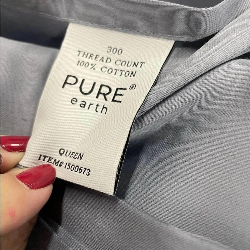 New Pure Earth Organic 300 Thread Count 2 piece Sheet Set